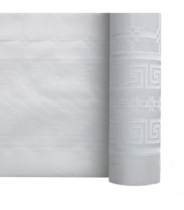 Nappe papier damassé blanche