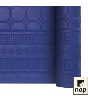 Nappe papier damassé bleue