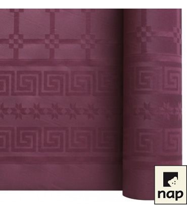 Nappe papier damassé bordeaux