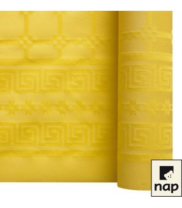 Nappe papier damassé citron