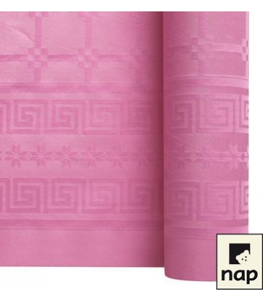 Nappe papier damassé rose