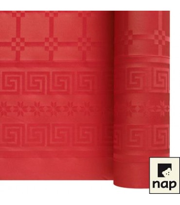 Nappe papier damassé rouge