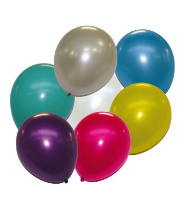 Ballon métallisé multicolores 30 cm