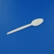 Cuillère plastique dessert blanche 115 mm