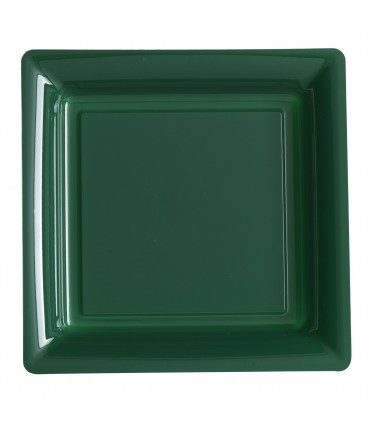 Assiette plastique carrée 29 cm vert