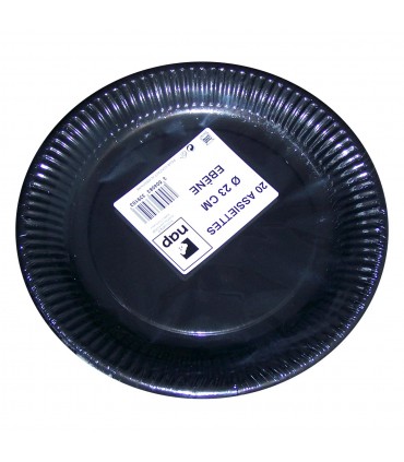 Assiette carton noire