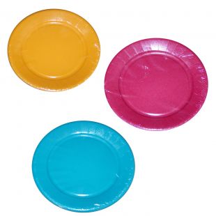 Assiette carton 23cm couleurs