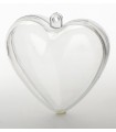 Coeur transparent 8 cm