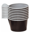 Tasse 10 cl marron/blanche