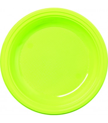 Assiette ronde dessert en couleur