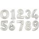 Ballon mylar chiffre argent