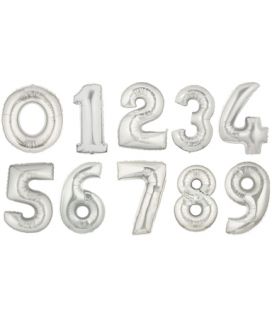 Ballon mylar chiffre argent