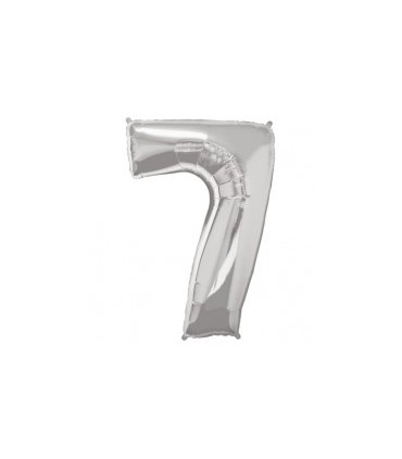 Ballon chiffre 7 argent
