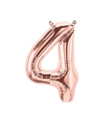 Ballon chiffre 4 rose