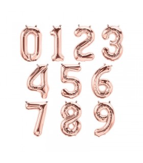 Ballon aluminium chiffre rose