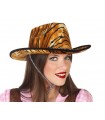 Chapeau cowboy décor tigre